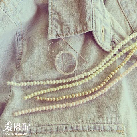 旧衬衫别扔!DIY镶珠衬衫给你别样的时髦