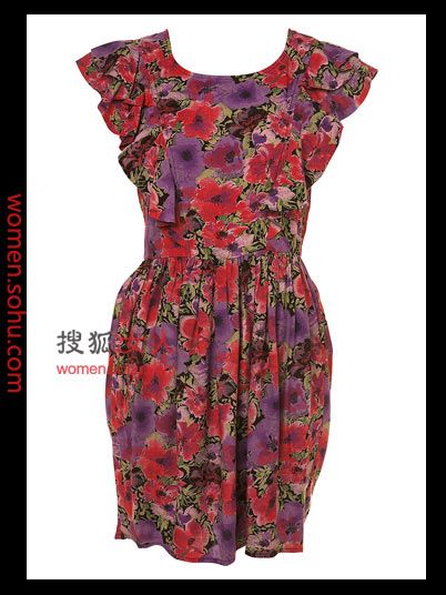 甜美大花连衣裙 夏末高温再流行